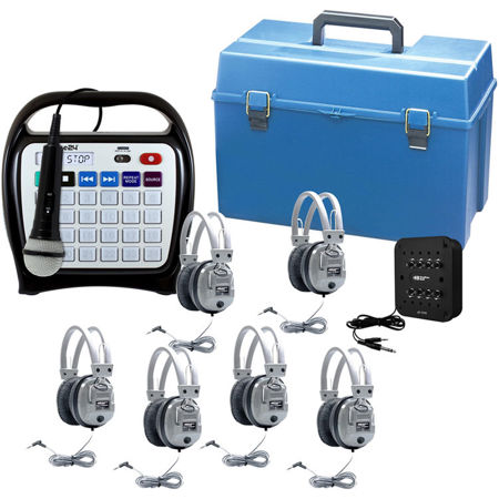HamiltonBuhl Juke24 MEGA 6 Person Listening Center, SC-7V Headphones, HMC Case