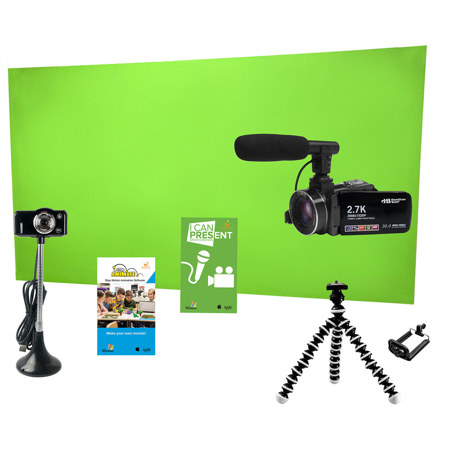 Hamilton Buhl Media Production Studio Large Kit w/Webcam, Camcorder,Mic & Tripod