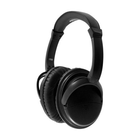 HamiltonBuhl NCHBC1 Deluxe Active Noise Canceling Headphones, Zipper Carry Case