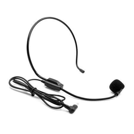 Hamilton Buhl Wired Headworn Microphone with 3.5mm Connector for Amp-Up Amplifiers, Black