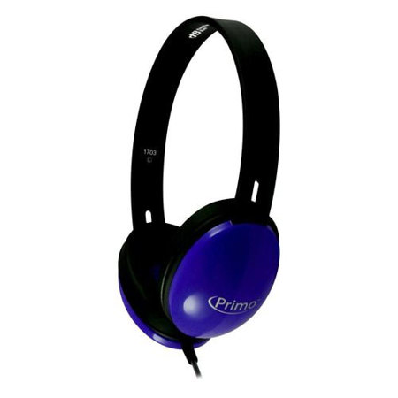 Hamilton Buhl Primo Stereo Headphones, ABS Plastic, Chew & Kink-Resistant Dura-Cord, Blue
