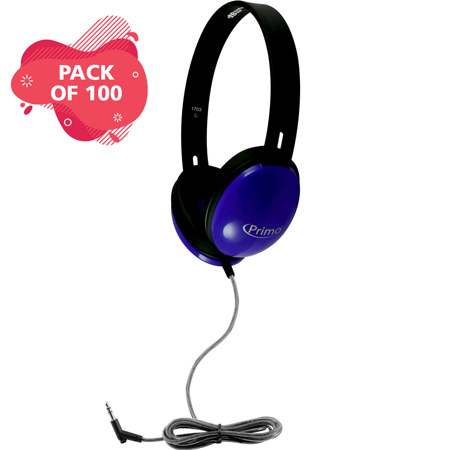 Hamilton Buhl Primo 3.5mm Headphones, Blue, 100-Pack