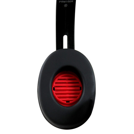 HamiltonBuhl Primo Stereo Headphones, Chew & Kink-Resistant Dura-Cord, Red