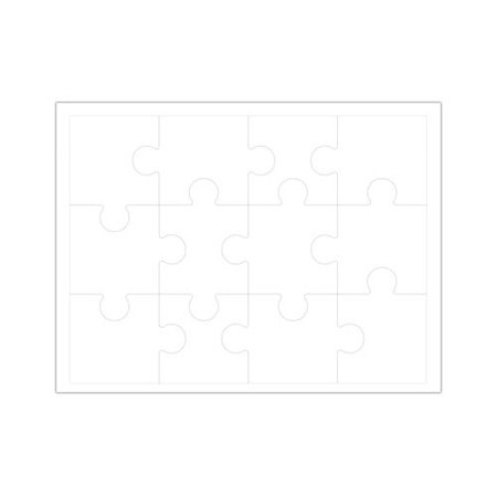 HamiltonBuhl STEAM Print-A-Puzzle, 8.5x11", 50-Pack, 24 Jigsaw Pieces Per Sheet