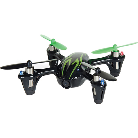 Hubsan X4 H107C RC Quadcopter with Built-in Camera, Black & Green