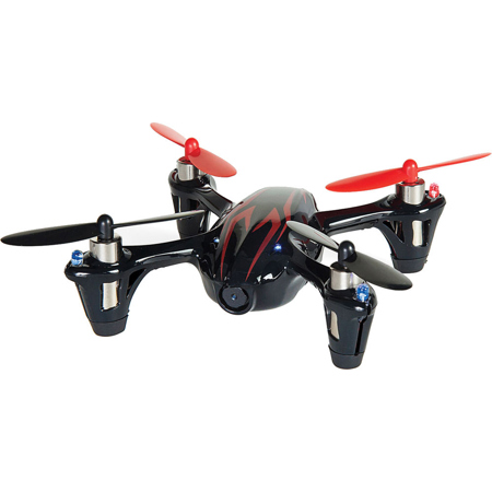 Hubsan X4 H107C RC Quadcopter with Built-in Camera, Black & Red