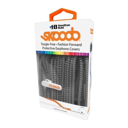 Hamilton Buhl Skooob Tangle-Free Earbud Covers, Anthracite Gray