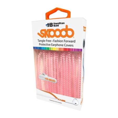 Hamilton Buhl Skooob Tangle Free Earbud Cover, Translucent Pink