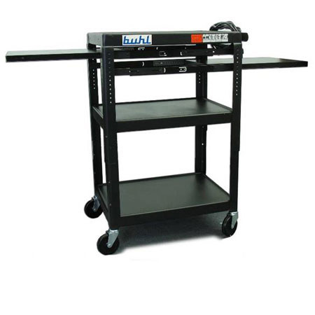 Hamilton Buhl TPOS4226E-5 Height Adjustable AV Media Cart and 2 Pull-Out Shelves