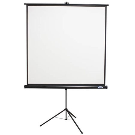 Hamilton Buhl Value Line Tripod Projection Screen, Black Housing, 70x70", Matte White