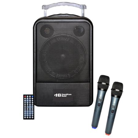 Hamilton Buhl VENU100A High Quality Portable PA System, DVD/CD/MP3 Bluetooth & Wireless Handheld Microphones, 60W