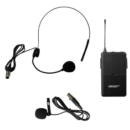 HamiltonBuhl 918.7MHz Belt Pack with Lapel and Head-Worn Microphone