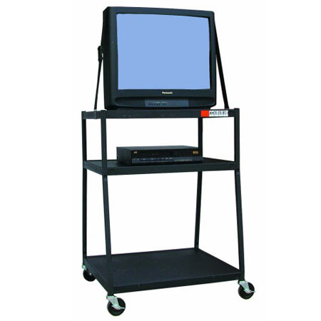 Hamilton Buhl WC44E-5 44" High Wide Body Media Cart with Power Strip