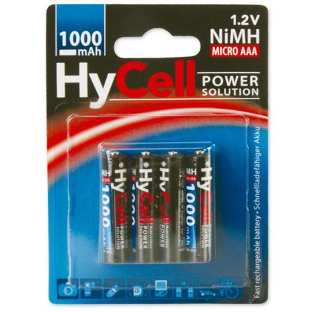 HyCell by Ansmann AAA Rechargable Battery, 1000mAh, 4-Pack