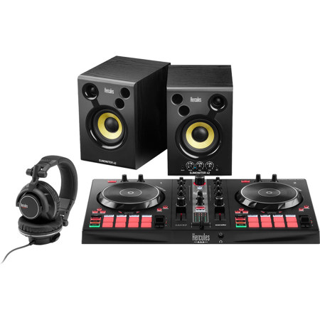 Hercules DJ Essentials Kit with DJControl Inpulse 300 MK2 DJ Controller, 2x DJMonitor 42 Speaker and HDP DJ60 Headphones