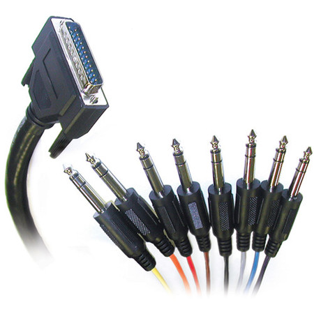 Hear Technologies 12' DB-25 Male to (8) 1/4" Male TRS Cable