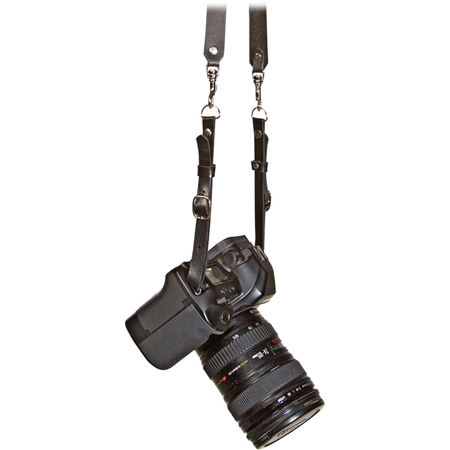 Heavy Leather NYC Classic Leather Camera Strap, Black