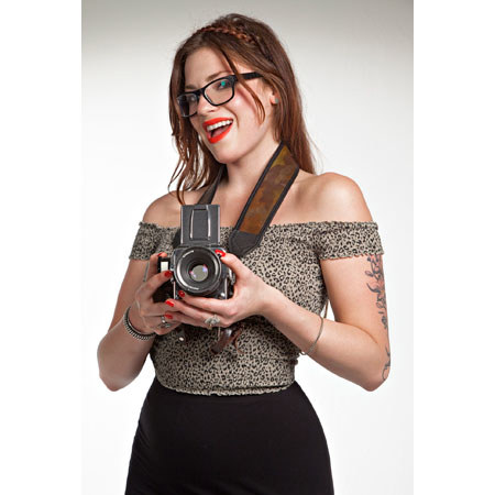 Heavy Leather NYC Classic Leather Camera Strap, Camouflage