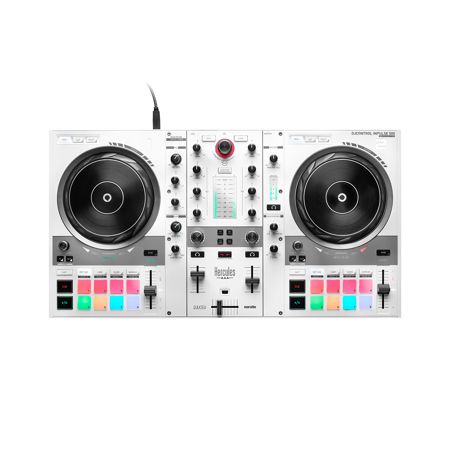 Hercules DJControl Inpulse 500 White Edition 2-Deck USB DJ Controller, White