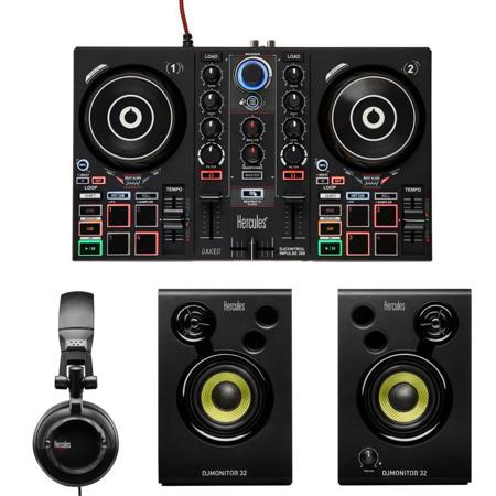 Hercules Perfect All-In-One DJ Learning Kit, DJControl Inpulse 200 Controller