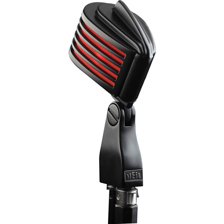 Heil Sound The Fin Retro Styled Cardioid Dynamic Microphone, Black Body, Red LED