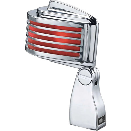 Heil Sound The Fin Retro Styled Cardioid Dynamic Microphone, Chrome Body, Red LED