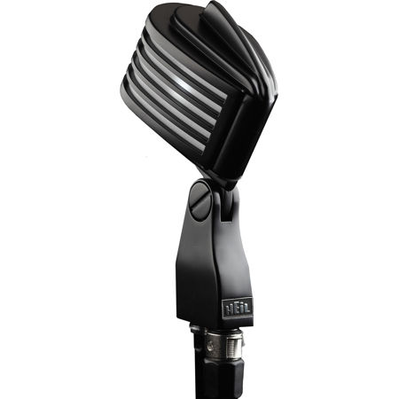 The Fin Dynamic Retro Styled Microphone, Black Body, White LED
