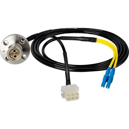 Camplex 50" Lemo FMW to Duplex LC Fiber & 6-Pin AMP Reverse Gender Inline Breakout Cable