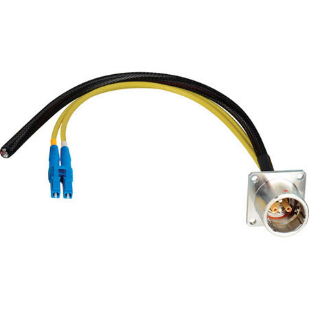Hybrid Fiber Systems 6" Lemo EDW to Duplex LC Fiber & Blunt Lead Breakout Cable