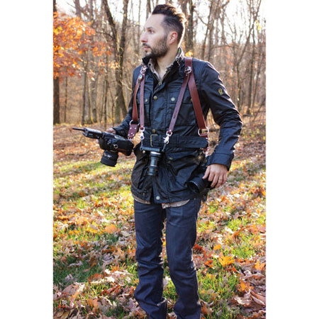 HoldFast Gear Money Maker Three-Camera Harness, Large, Chestnut
