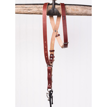 HoldFast Gear Skinny Money Maker Two-Camera Harness, Bridle, Large, Chestnut