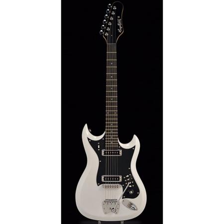 Hagstrom Retroscape H-II 6 String Electric Guitar, 2 Pickups, White