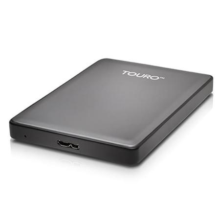 HGST Touro S 500GB External Hard Drive, Platinum