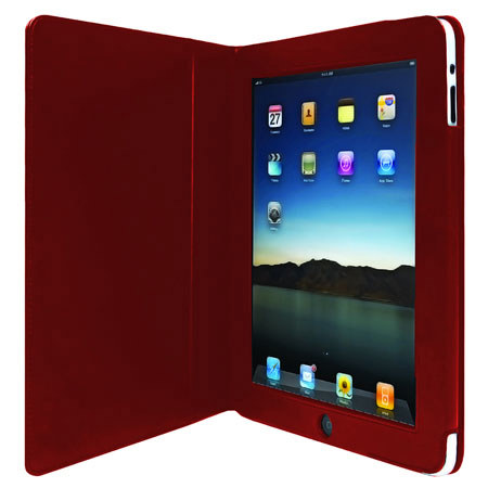 Hammerhead Premium Leather Case for iPad 1,2 & 3, Candy Apple