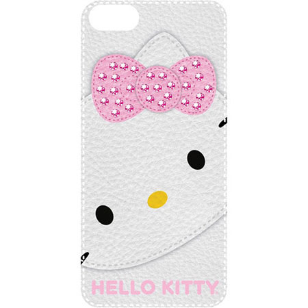 Hello Kitty Bling Leather Feel Case for iPhone 5, White