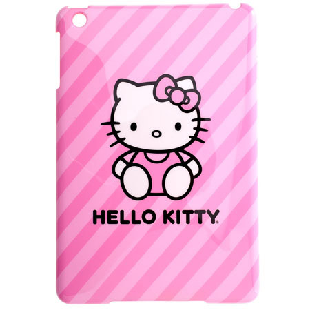 Hello Kitty Hard Shell Striped Case for iPad Mini, Pink
