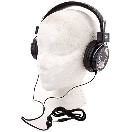 Hello Kitty Headphone with Microphone - Black