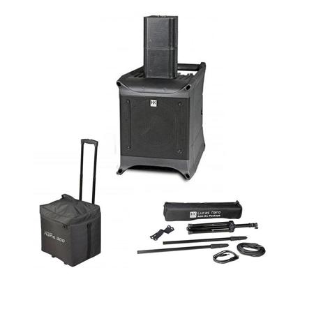 HK Audio Lucas Nano 300 Stereo PA System With HK Audio Handy Roller Bag/Pole MT
