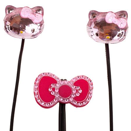 Hello Kitty Molded Earbud for iPods/iPhones/iPads/Gaming Devices, Crystal
