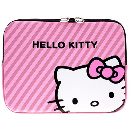 Hello Kitty 12 inch Neoprene Sleeve - Striped