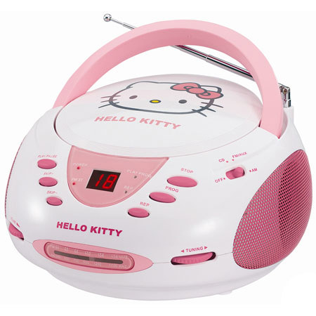 Hello Kitty KT2024A Stereo CD Boombox with AM/FM Radio