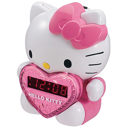 Hello Kitty KT2064P AM/FM Clock Radio with Digital Tuning and Battery Back-up