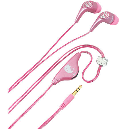 Hello Kitty KT2081A Jeweled Earbud Headphones