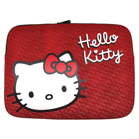 Hello Kitty KT4311RW 9-11in Laptop Sleeve, Red/White