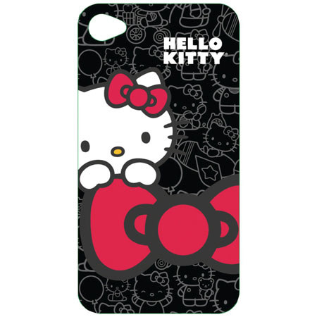 Hello Kitty KT4488B4 Wrap for Apple iPhone 4, Black