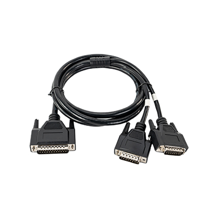 Hollyland 4.9' DB25 Male to Dual DB15 Male Tally Cable for Wireless Tally System