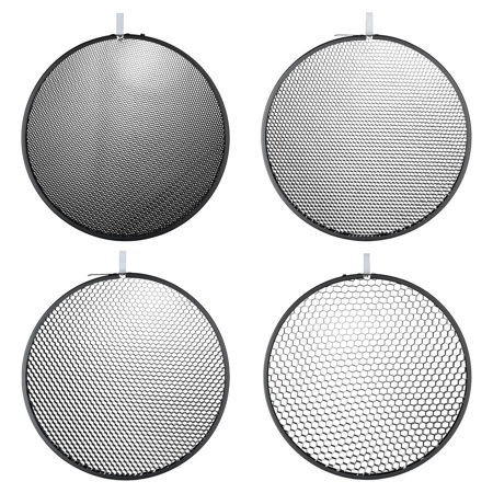 Hensel 12" Round Honeycomb Grid Set with 4 Light Control Grids
