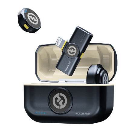 Hollyland LARK M2 2.4GHz 2-Person Wireless Lav Mic System w/Lightning,Charcoal