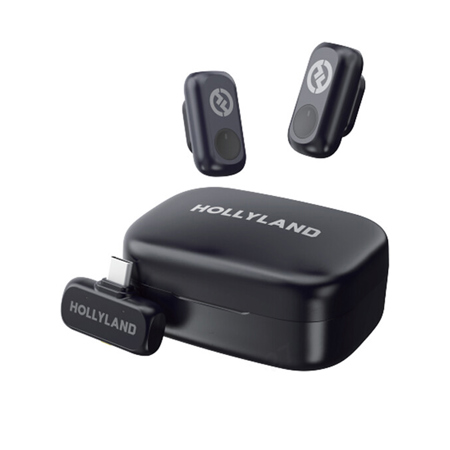 Hollyland LARK A1 2.4GHz 2-Person Wireless Duo Lav Mic System with USB-C, Gray