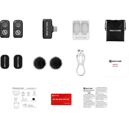 Hollyland LARK A1 2.4GHz 2-Person Wireless Mini Duo Lav Mic
